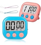 ZILLEEN Classroom Timer for Kids Teachers 2 Pack Digital Timers, Blue &amp; Pink