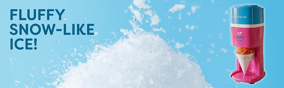 fluffy snow like ice