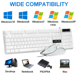 keyboard white led rainbow mouse and keyboard ps4 keyboard and mouse RGB Backlit Keyboard