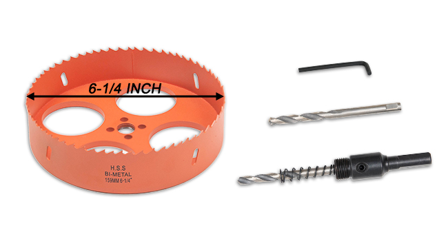 6-1/4 INCH HOLE SAW