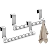 DS. DISTINCTIVE STYLE Kitchen Towel Holder Over Cabinet Door Towel Bar 2 Pieces Stainless Steel K...