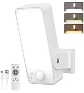 PopoIron Motion Sensor Outdoor Light, 10000mAh Rechargeable 600 Lumen Battery Operated Outdoor Li...