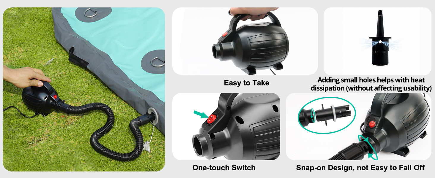 Electric Air Pumps for Inflatables Air Mattress Gymnastics Track Mat