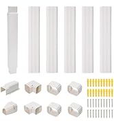 3" 10Ft Mini Split Line Set Cover,PVC line set cover kit for mini split with Flexible Duct,Decora...