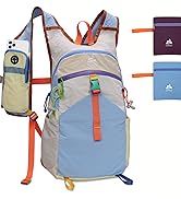 UtiaMiaoGonGo Small Hiking Backpack Travel Daypack 15L Colorful Lightweight Packable Foldable Cas...