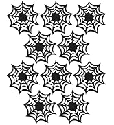 MAGICLULU 10pcs Halloween Nonwovens Spiderweb Coasters Creative Spider Web Shape Placemat Black S...