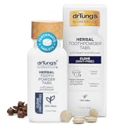 drTung's Herbal Toothpaste Tablets - Toothpaste Tabs for Dry Mouth Relief, Natural Tooth Powder T...