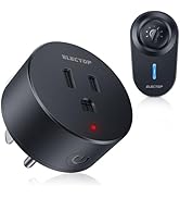 Remote Control Outlet, ELECTOP 15A/1500W Wireless Outlet Power Switch, No Wire Long Range Electri...