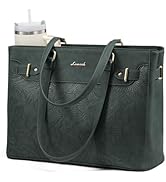 LOVEVOOK Laptop Tote Bag for Women Work, Teacher Tote Bag with Large Cup Holder, 15.6 Inch Waterp...