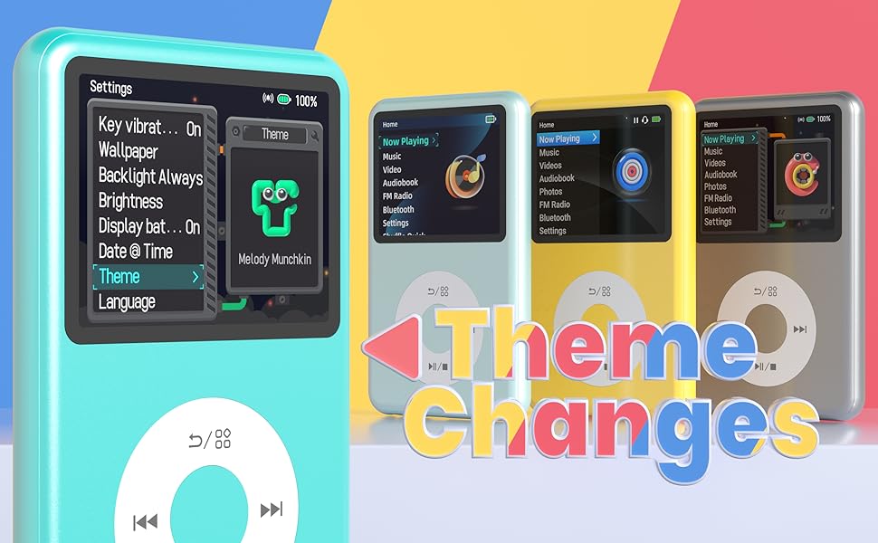 Hifi audio player, mp3 player with bluetooth, digital music player, audiobook player