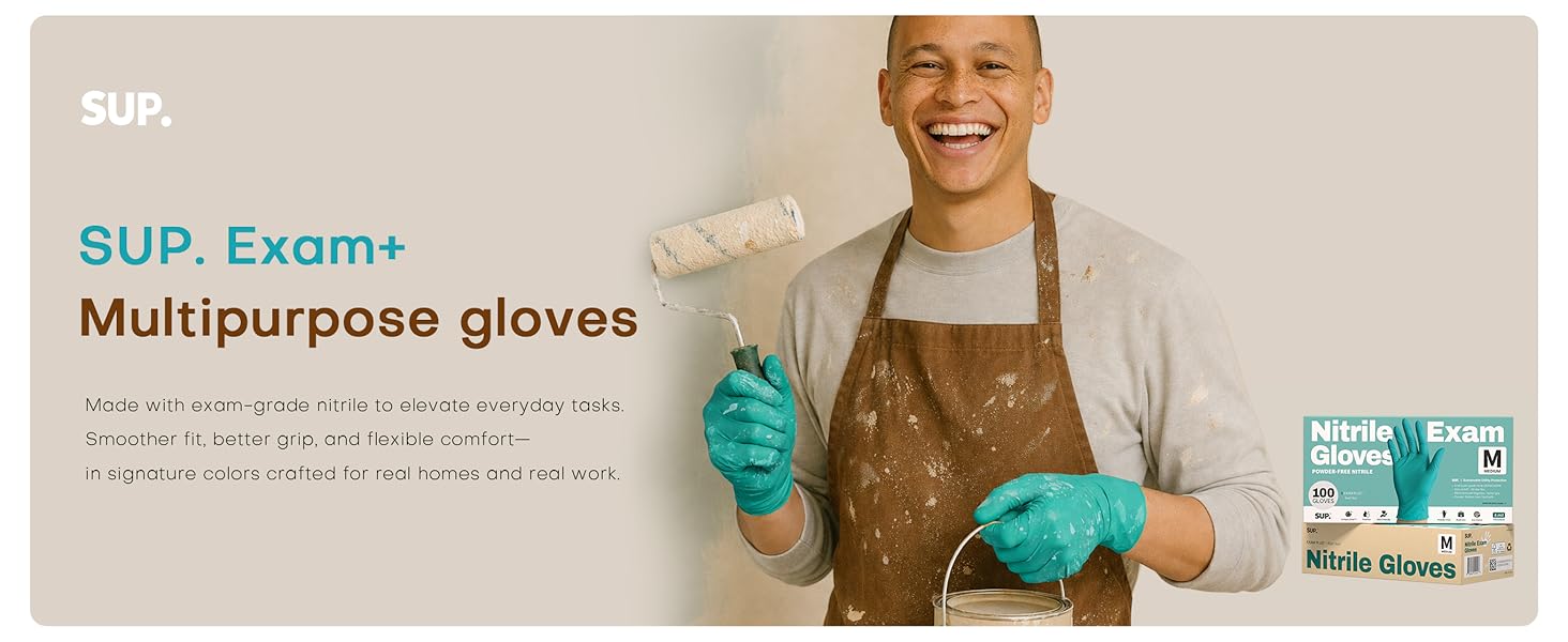 Sup Gloves Made with exam-grade nitrile to elevate everyday tasks Smoother fit
