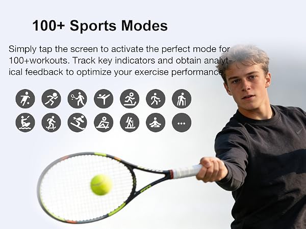 Smartwatches with Sleep Heart Rate Activity Tracking, IP68 Waterproof, Fitness Tracker 100+Sport