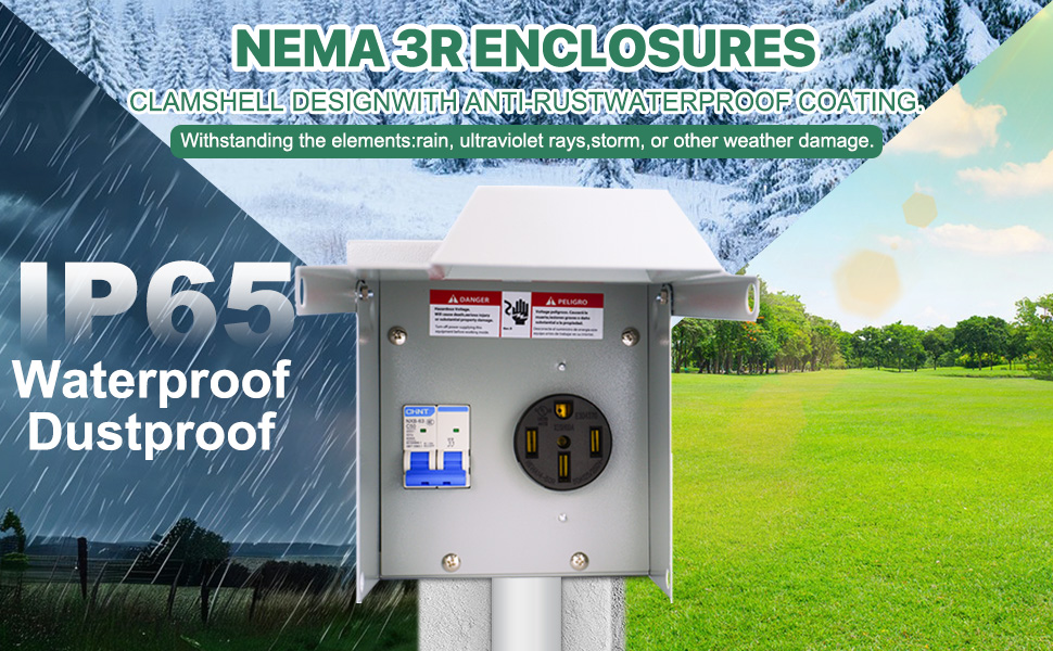 RV Electrical Outlet Box Panel