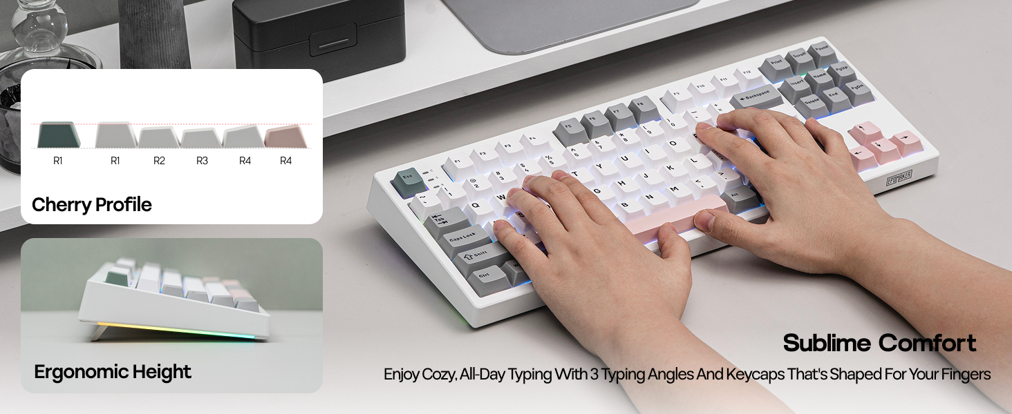 EPOMAKER TH87 Wireless Mechanical Keyboard with 10000mAh Battery