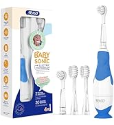 SEAGO Toddler Electric Toothbrushes for Baby Ages 0-3 Years, Baby Toothbrush with Smart Timer and...