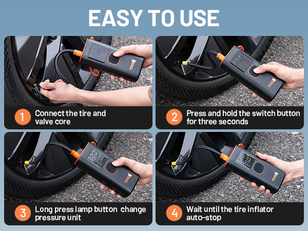Car Tire Inflator Portable Air Compressor 