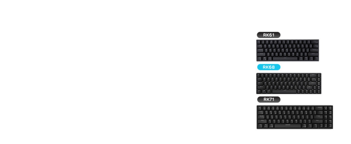 Hot-Swappable 65% Wireless Mechanical Keyboard, 60% 68 Keys Compact Bluetooth Gaming Keyboard