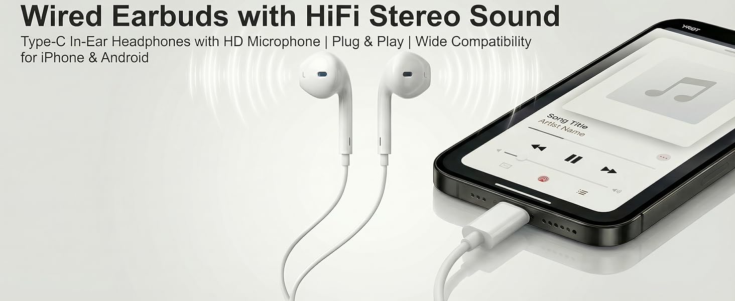 USB C Headphones for iPhone 17