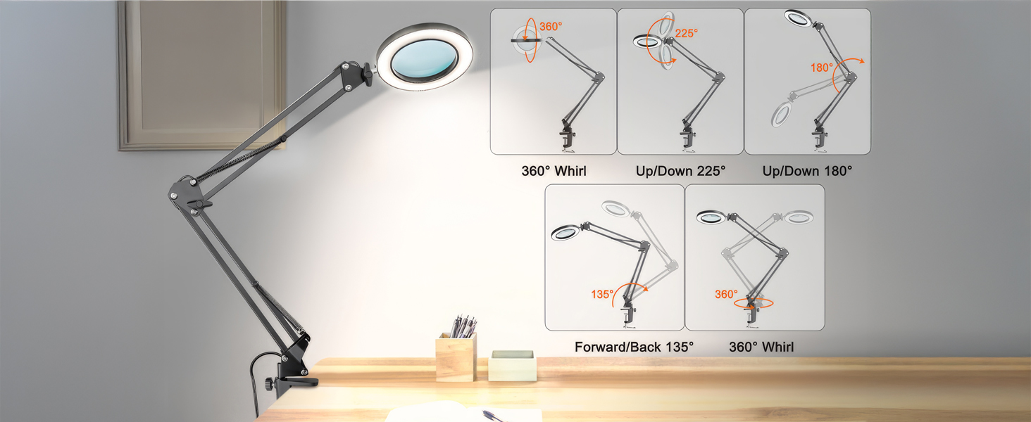 Desk Lamp Magnifying Glass