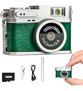 Mini Keychain Camera, Digital Camera, Vintage Portable Mini Retro Camera, 1080P Video Vlogging Ca...