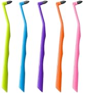 10 Pack Dental Teeth Plaque Remover Brushes Tools, Ergonomic Handle Design, Multicolor Tooth Stai...