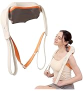 AIRSEE Cordless Neck Shoulder Massager with Heat, 4D Kneading Deep Tissue, 3 Modes 2 Heating Leve...