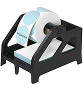 MUNBYN Label Holder for Rolls and Fan-Fold Labels, Thermal Sticker Roll Holder for Desktop Therma...