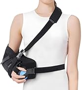 Abducted Shoulder Sling Immobilizer, Padded Rotator Cuff Support Brace with Removable Abduction P...
