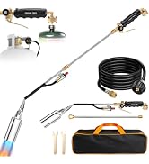 Propane Torch Weed Burner, 2-in-1 Weed Torch with 10FT Hose | Long/Short Modes | Built-In Igniter...