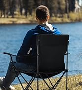 HaSteeL Foldable Camping Chair Set of 2, Folding Camp Chairs for Adults, Large Portable Lawn Chai...