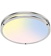 libtit 16Inch Flush Mount Ceiling Lights, 36W Dimmable LED Ceiling Light 3000K-6500K Adjustable, ...
