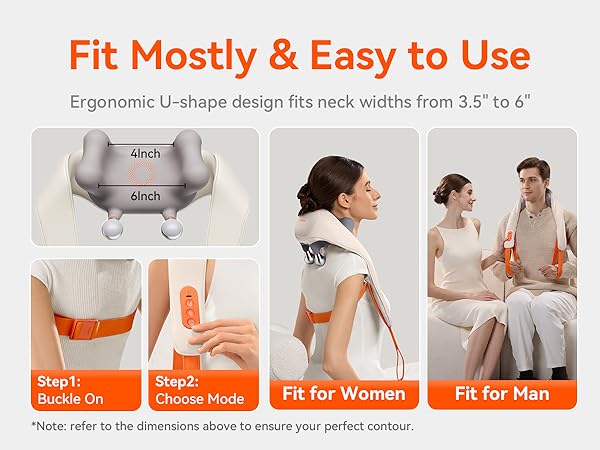 IKEEPFIT Cordless Neck Massager with Heat