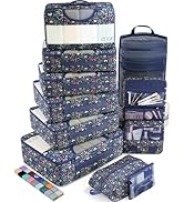 Veken 10 Set Packing Cubes for Travel Essential, Suitcase Organizer Bags in 4 Sizes, Carry-On Lug...
