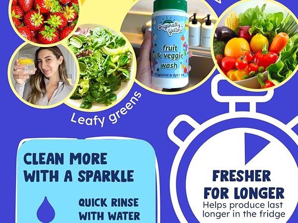 fruit &amp; veggie wash mineral-based mineral based vegetable fruit wash soak rinse fragrance free wash