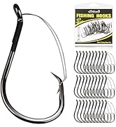 Dovesun 30/20PCS Weedless Hooks Weedless Circle Hooks for Catfish Bass Fishing Weedless Fishing H...