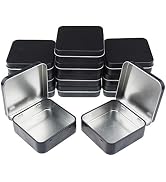 Goodma 12 Pieces Square Metal Empty Tins Home Storage Containers Organizer Mini Box with Hinged L...