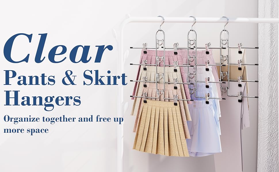 Skirt Hangers With Clips