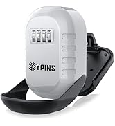 EYPINS Outdoor Wall-Mounted Key Lock Box - Secure Resettable Combination Code Lockbox with High-C...