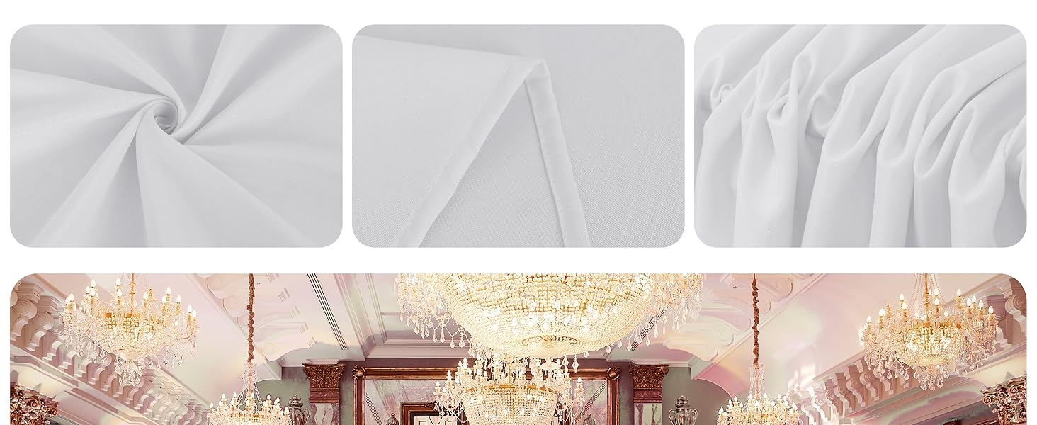 white round tablecloth