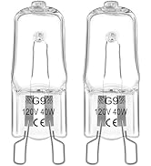 Ddlisu G9 Bulb, 2 Pack G9 Halogen Light Bulbs 2 Pin Base JC Type, Warm White 2700K, Dimmable, 120...