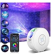 Smart Star Light Projector,Galaxy Projector with 6 Projection Slide,Smart APP &amp; Voice Control Rot...
