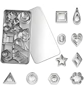 30Pcs Mini Cookie Cutter Set with Box,Small Stainless Steel Fruit Veggie Cutters,Polymer Clay Pre...