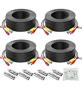 Aiwixen 200ft/60M Video Power Cable 4 Pack, BNC Camera Cable for Security Camera Surveillance CCT...