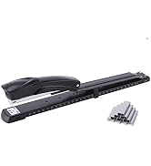 Craftinova Long Reach Stapler,Include 2000 Staples. Full Strip,25 Sheet Capacity,with Built-in Ru...