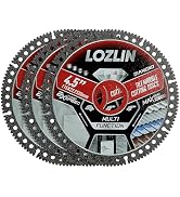LOZLIN Diamond Blades 3PCS 4.5" Diamond Blade for Tile Cutting - No Chipping Ultra-Thin Dry Cut B...