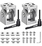 JiGiU Angle Connector Joint Connector 4040 Nut 8 Flexible Hinge 180° Rotation Range with Clamping...