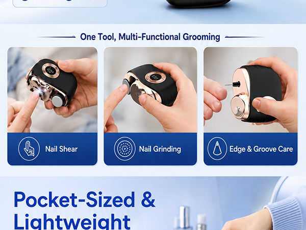 electric nail clipper and trimmer