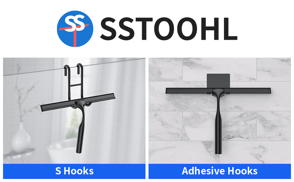 Black Shower squeegee for shower glass door