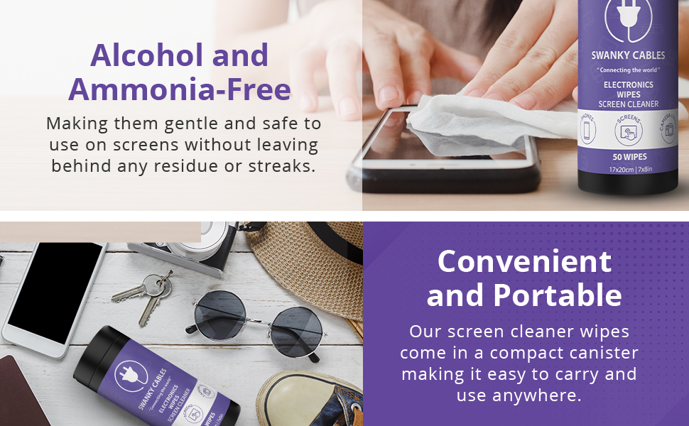 Swanky cables wipes electronics cleaning kit