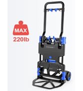 2-in-1 Folding Hand Truck Dolly 330LB Load Carrying Foldable Dolly